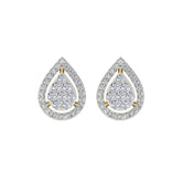 18k Yellow Gold and Diamond Stud with gold weight of 3.54g